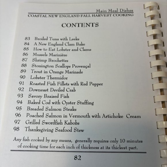 Lot 2 Coastal New England Spiral Hardcover Favorite New England Recipes Cookbook - Picture 15 of 15